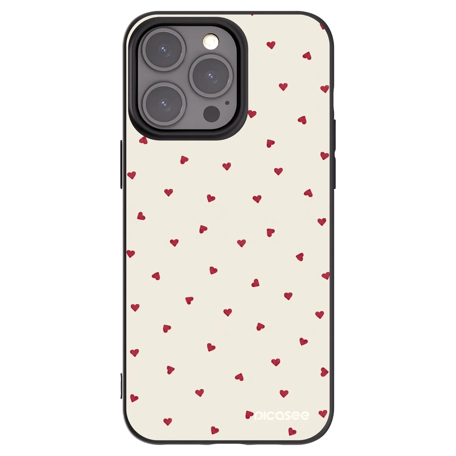 Picasee Μαύρη θήκη σιλικόνης για Apple iPhone 15 Pro Max - Little Love