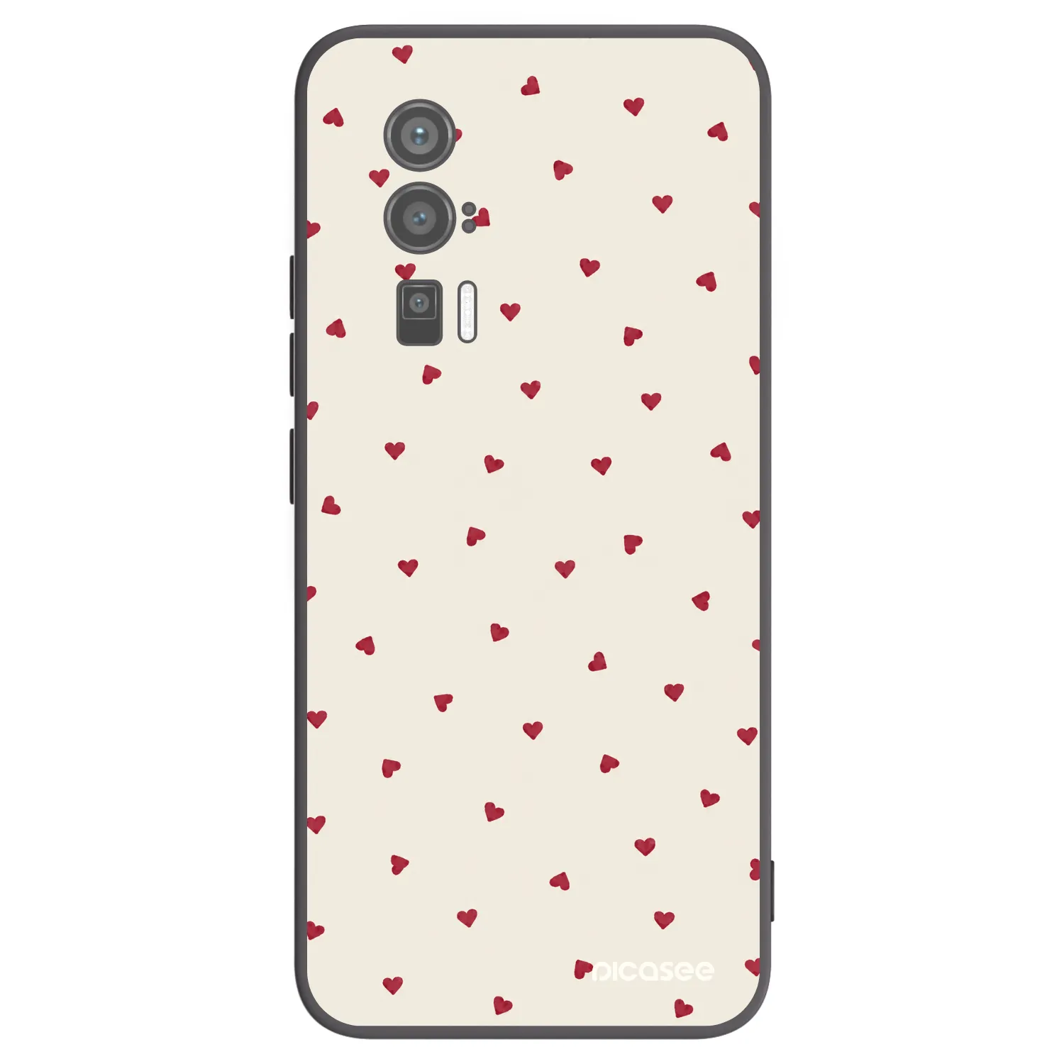 Picasee Μαύρη θήκη σιλικόνης για Xiaomi Poco F5 Pro 5G - Little Love