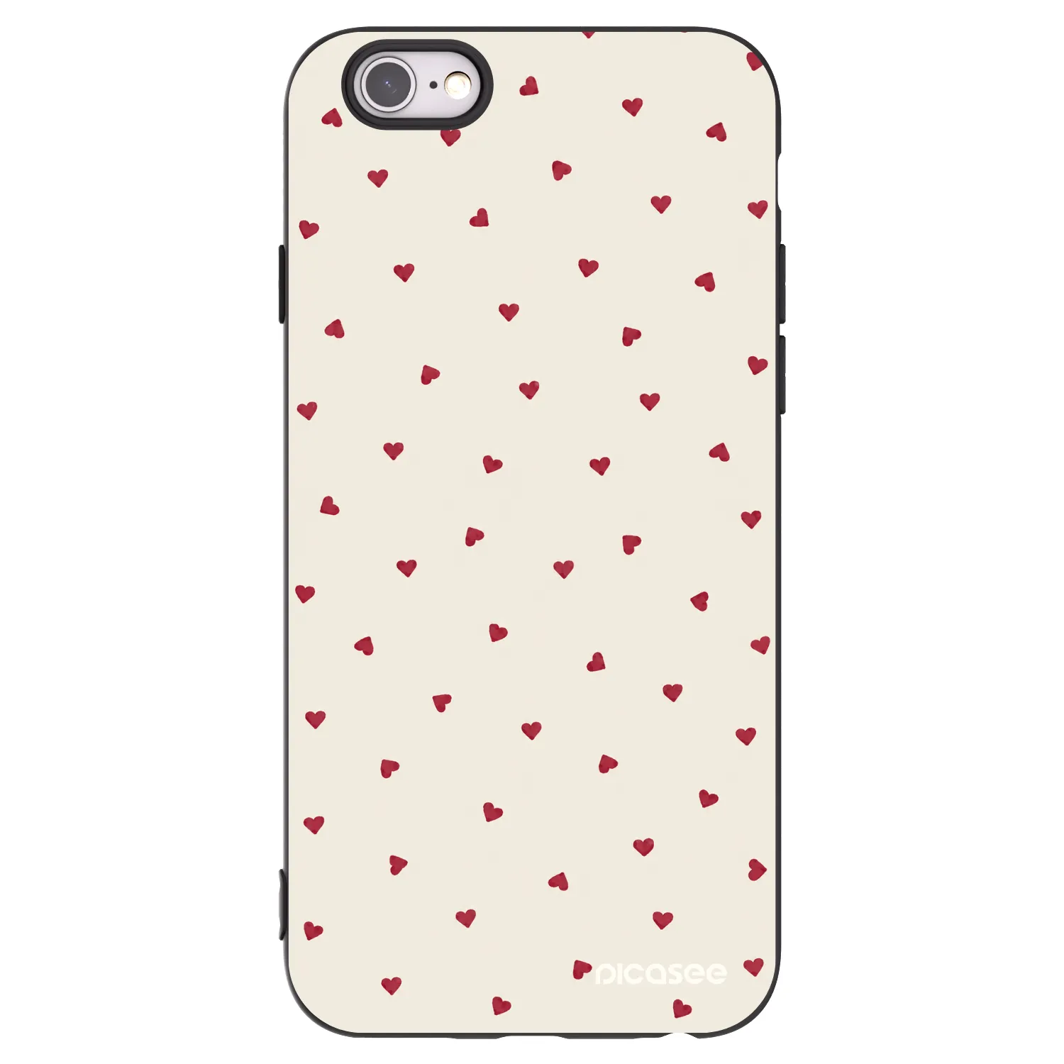 Picasee Μαύρη θήκη σιλικόνης για Apple iPhone 6/6S - Little Love