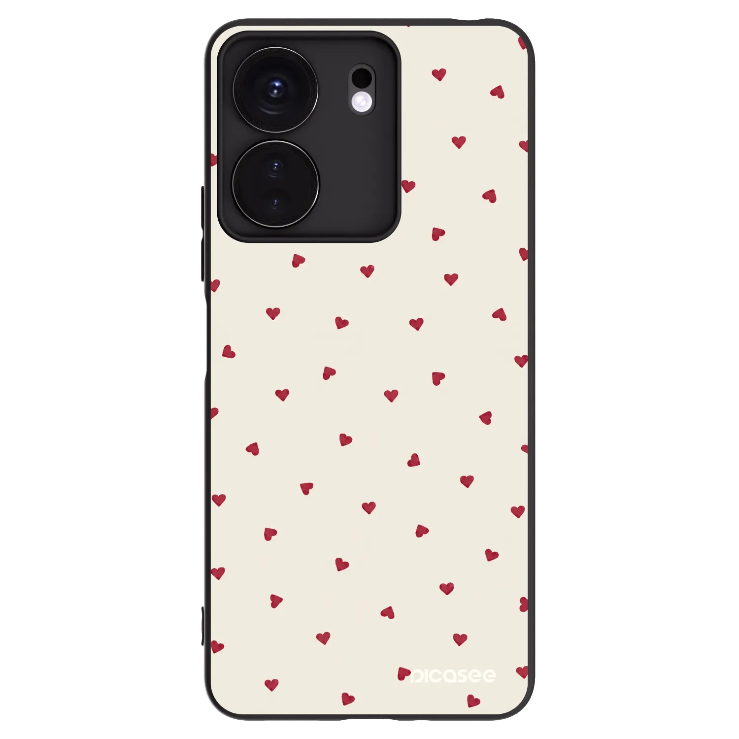 Picasee Μαύρη θήκη σιλικόνης για Xiaomi Redmi 13C 4G - Little Love