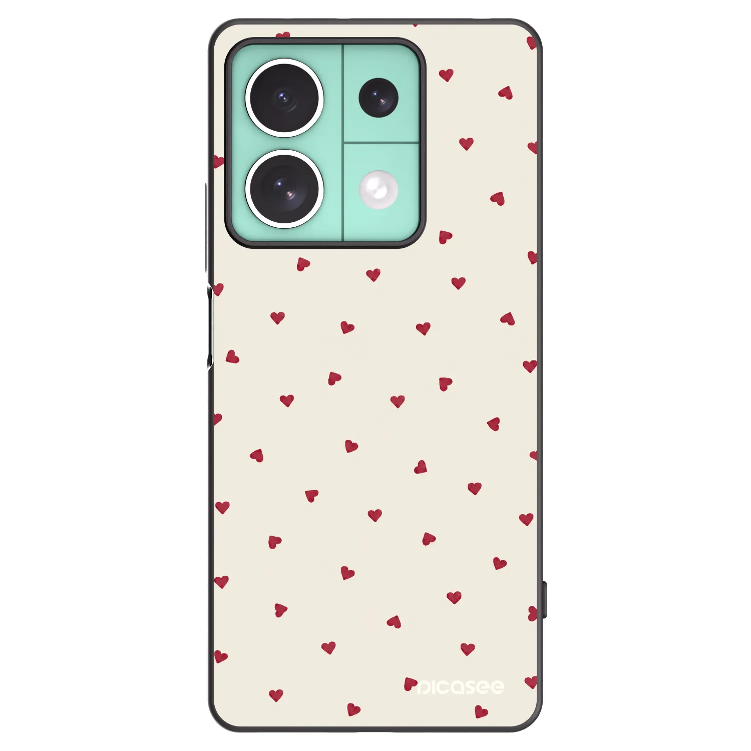 Picasee Μαύρη θήκη σιλικόνης για Xiaomi Redmi Note 13 5G - Little Love