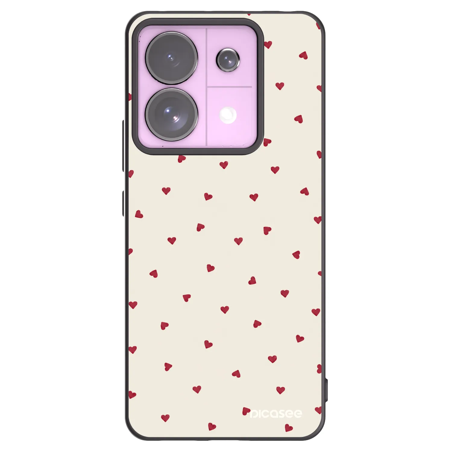 Picasee Μαύρη θήκη σιλικόνης για Xiaomi Redmi Note 13 Pro 5G - Little Love