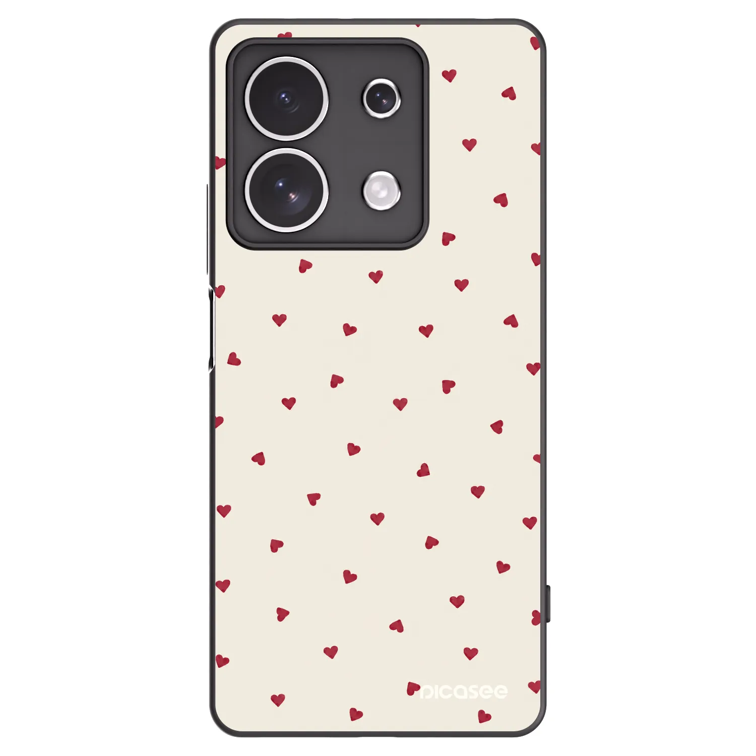 Picasee Μαύρη θήκη σιλικόνης για Xiaomi Redmi Note 13 4G - Little Love
