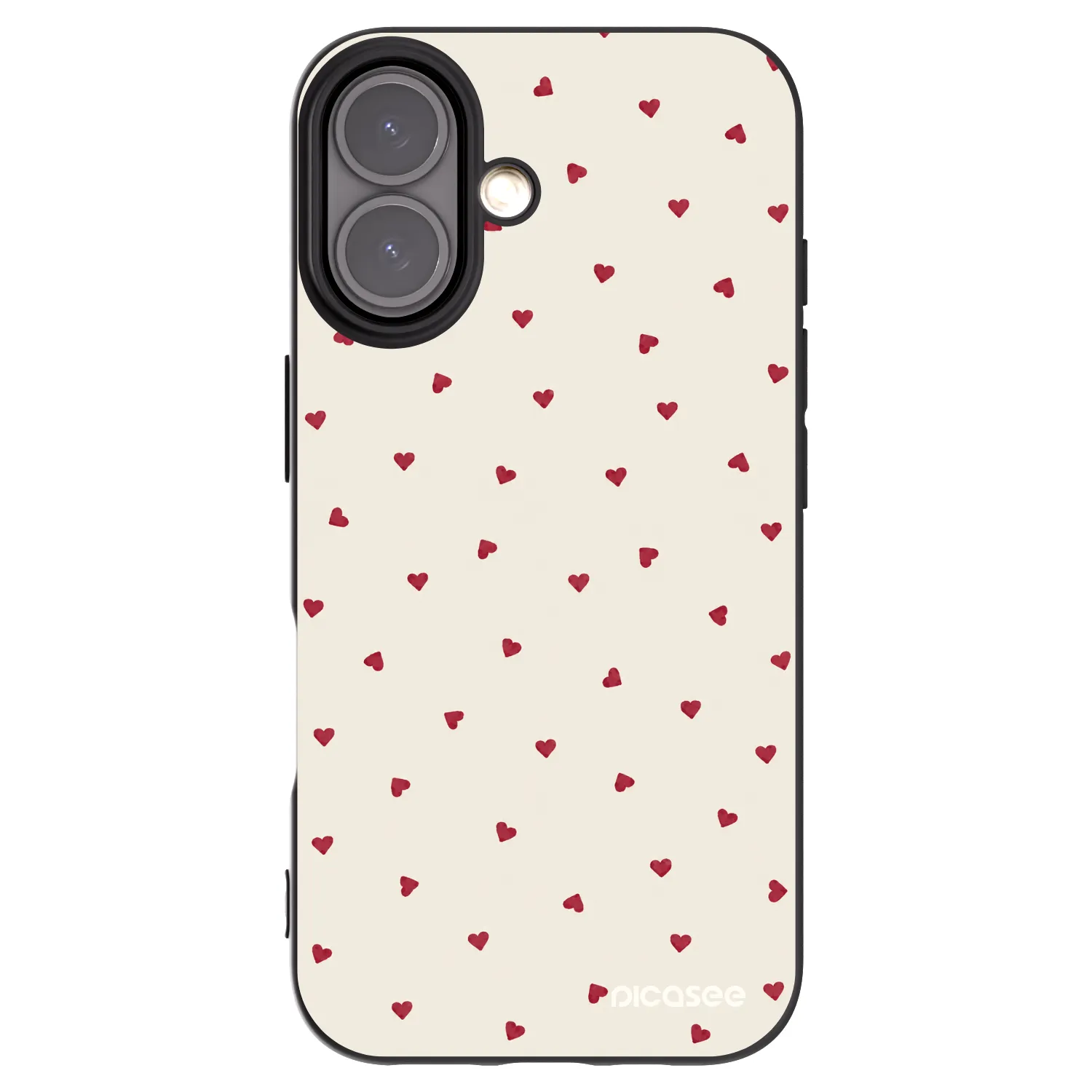 Picasee Μαύρη θήκη σιλικόνης για Apple iPhone 16 - Little Love