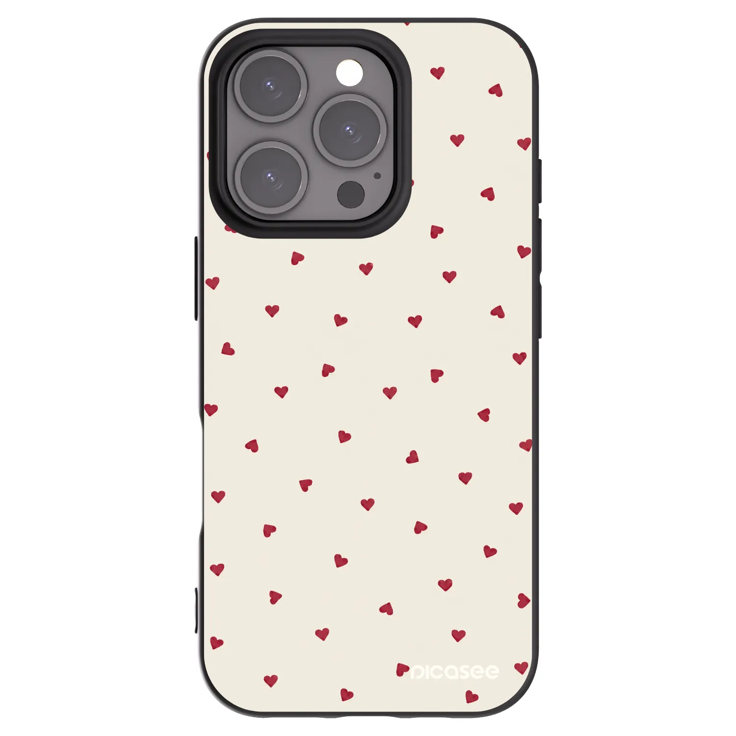 Picasee Μαύρη θήκη σιλικόνης για Apple iPhone 16 Pro - Little Love