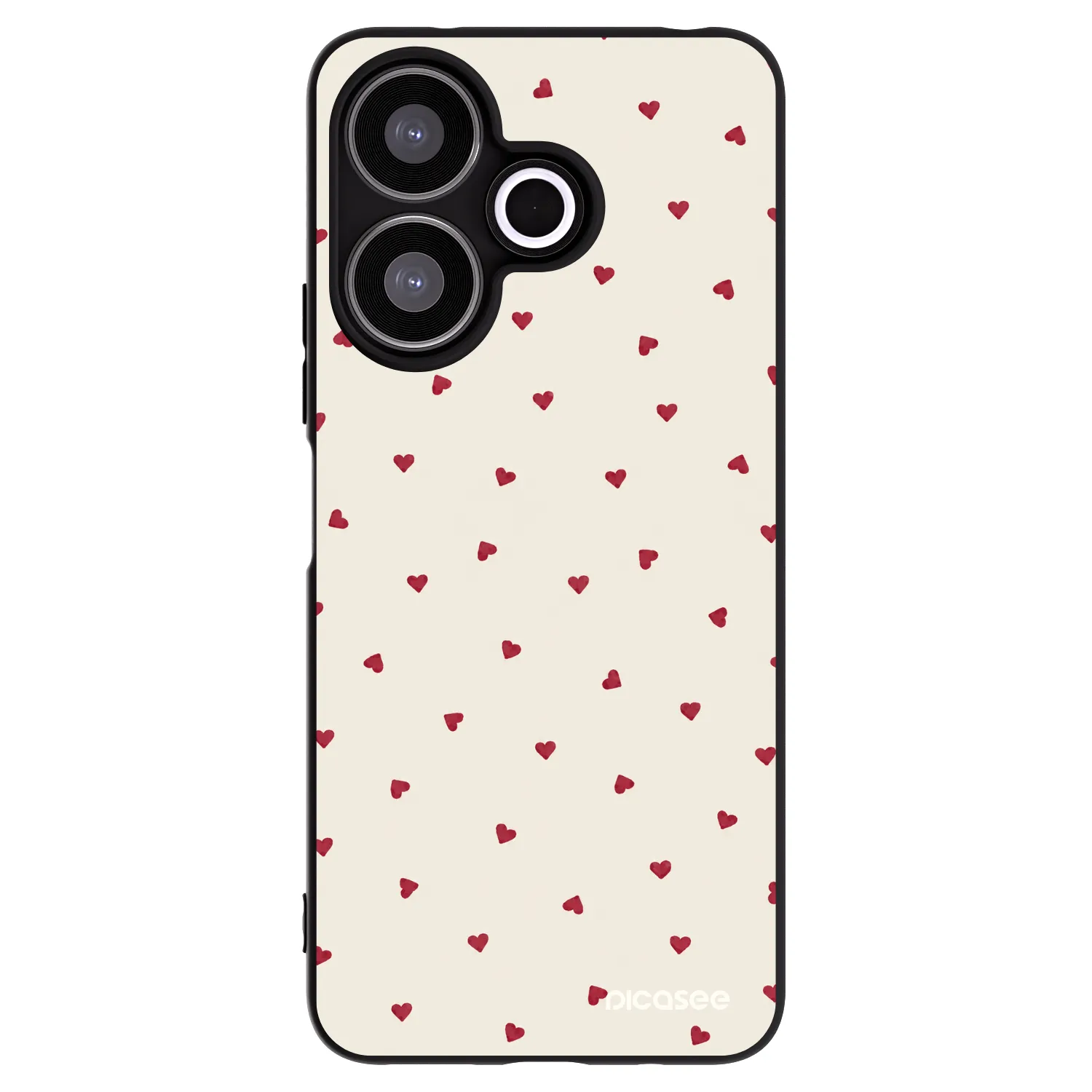 Picasee Μαύρη θήκη σιλικόνης για Xiaomi Redmi 13 4G - Little Love