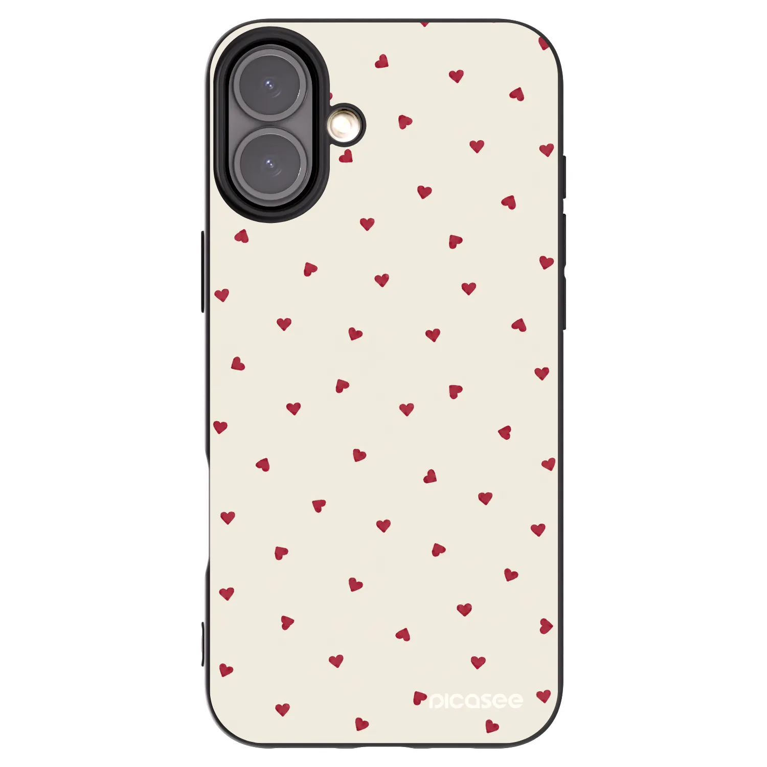 Picasee Μαύρη θήκη σιλικόνης για Apple iPhone 16 Plus - Little Love