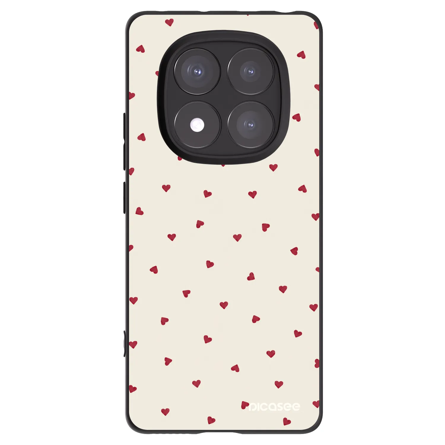 Picasee Μαύρη θήκη σιλικόνης για Xiaomi Redmi Note 14 Pro+ 5G - Little Love