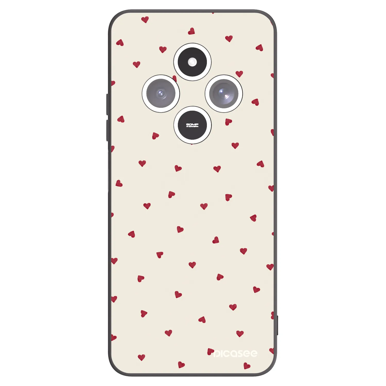 Picasee Μαύρη θήκη σιλικόνης για Xiaomi Redmi 14C - Little Love