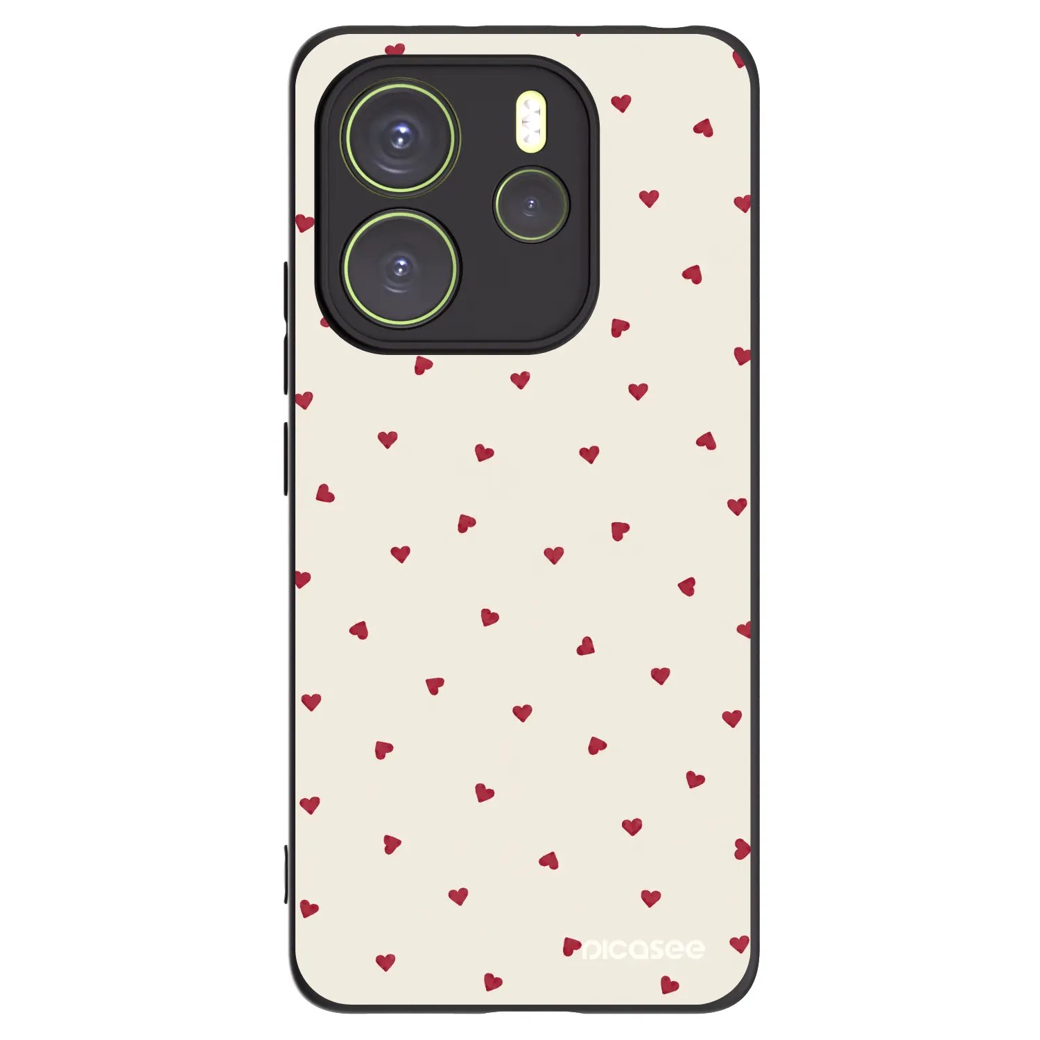 Picasee Μαύρη θήκη σιλικόνης για Xiaomi Redmi Note 14 4G - Little Love