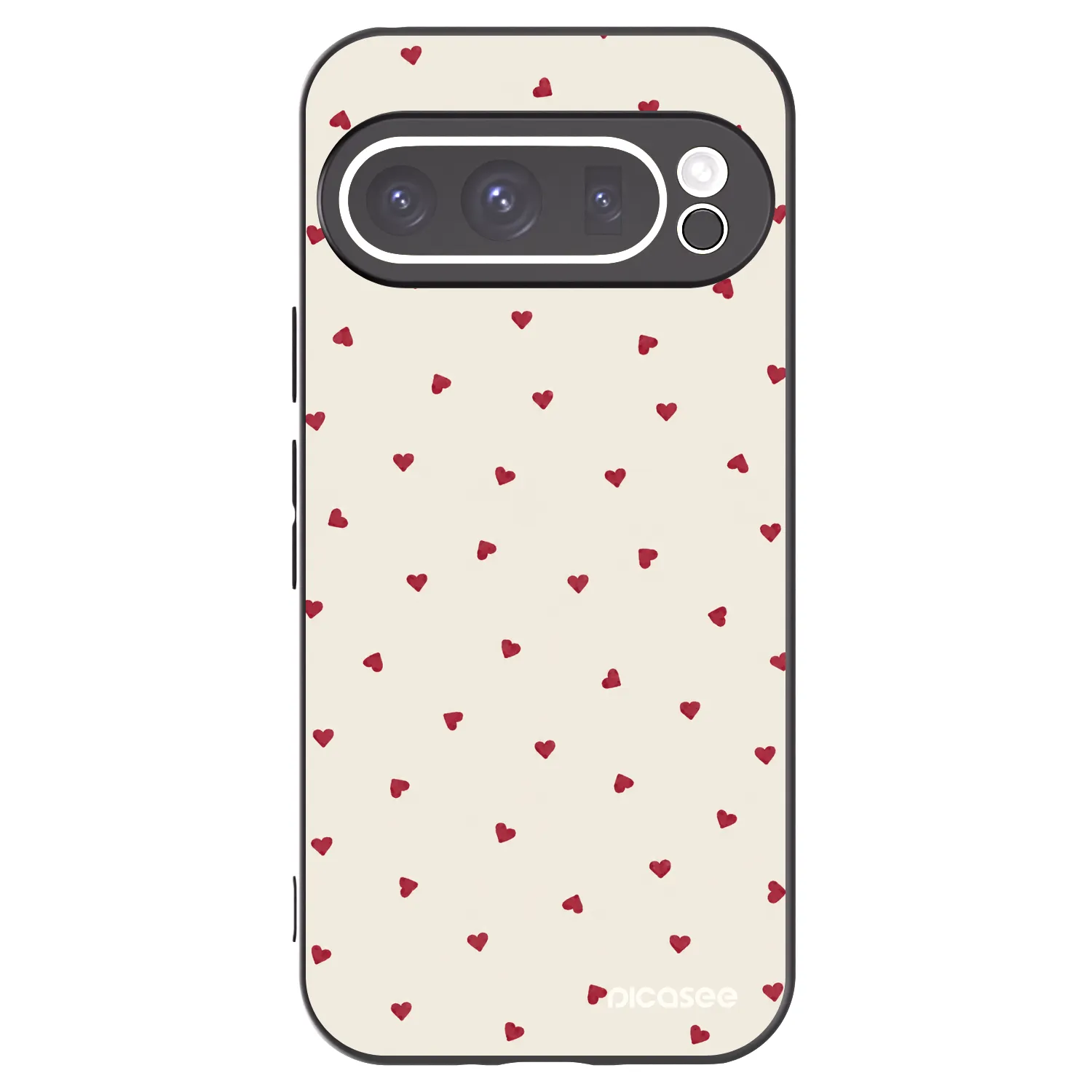 Picasee Μαύρη θήκη σιλικόνης για Google Pixel 9 Pro - Little Love