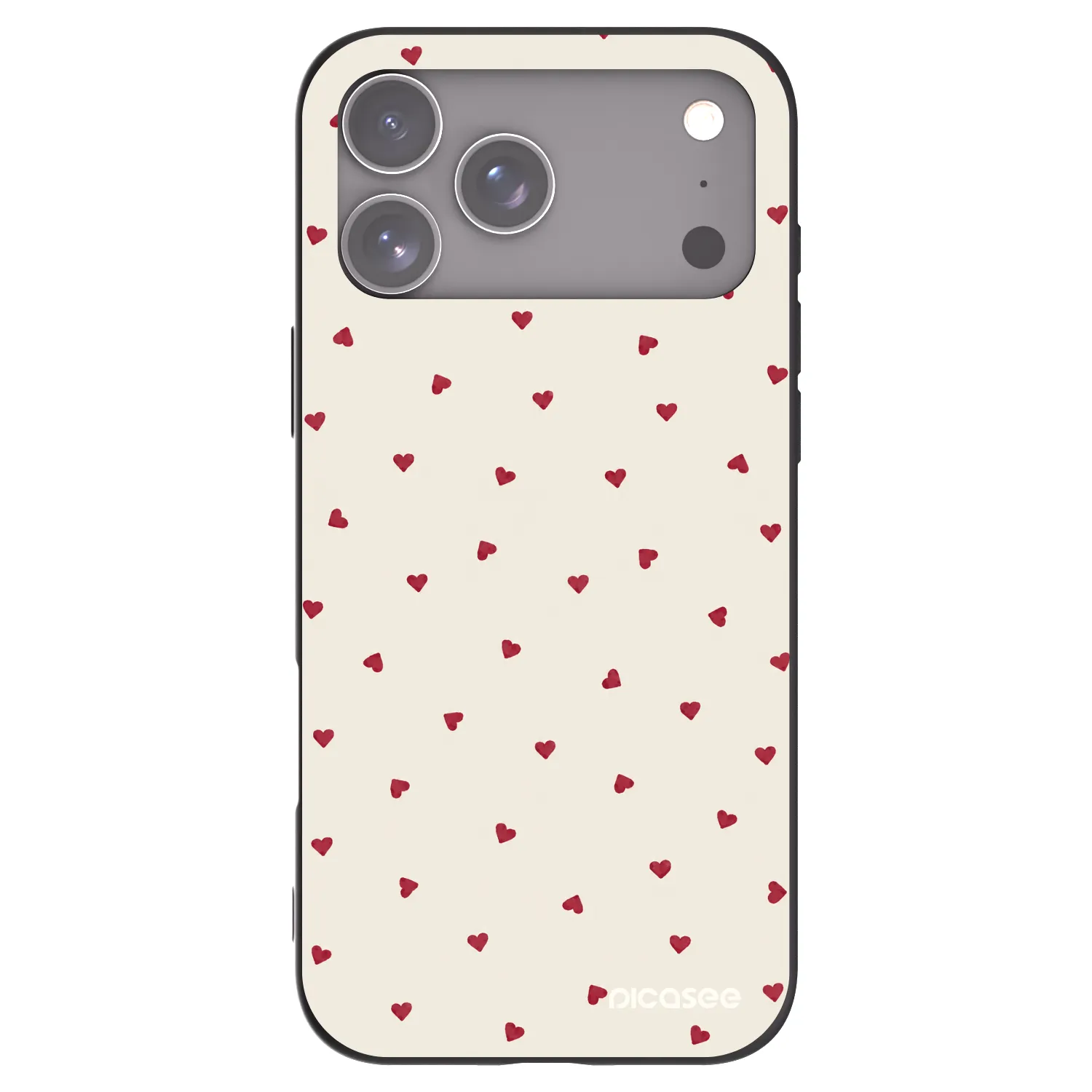 Picasee Μαύρη θήκη σιλικόνης για Apple iPhone 17 Pro Max - Little Love