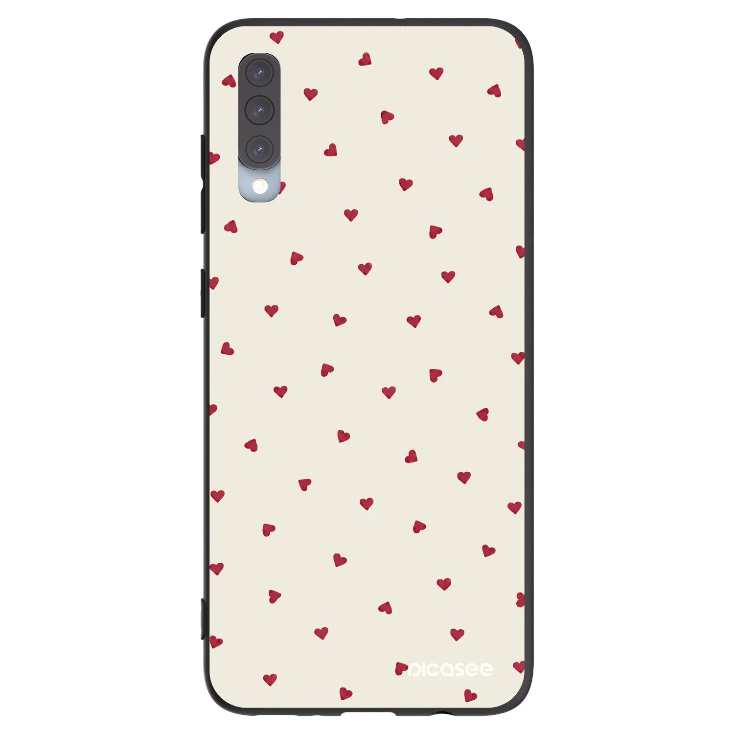 Picasee Μαύρη θήκη σιλικόνης για Samsung Galaxy A70 A705F - Little Love
