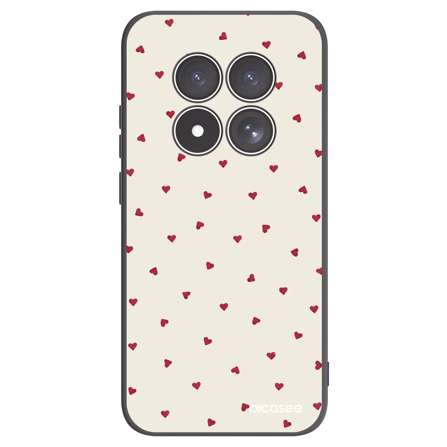 Picasee Μαύρη θήκη σιλικόνης για Xiaomi Redmi Note 15 Pro 4G - Little Love