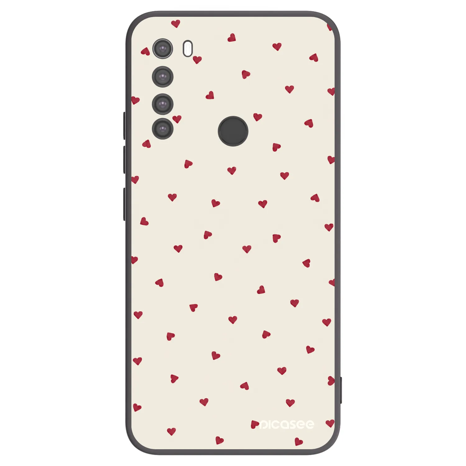 Picasee Μαύρη θήκη σιλικόνης για Xiaomi Redmi Note 8 - Little Love