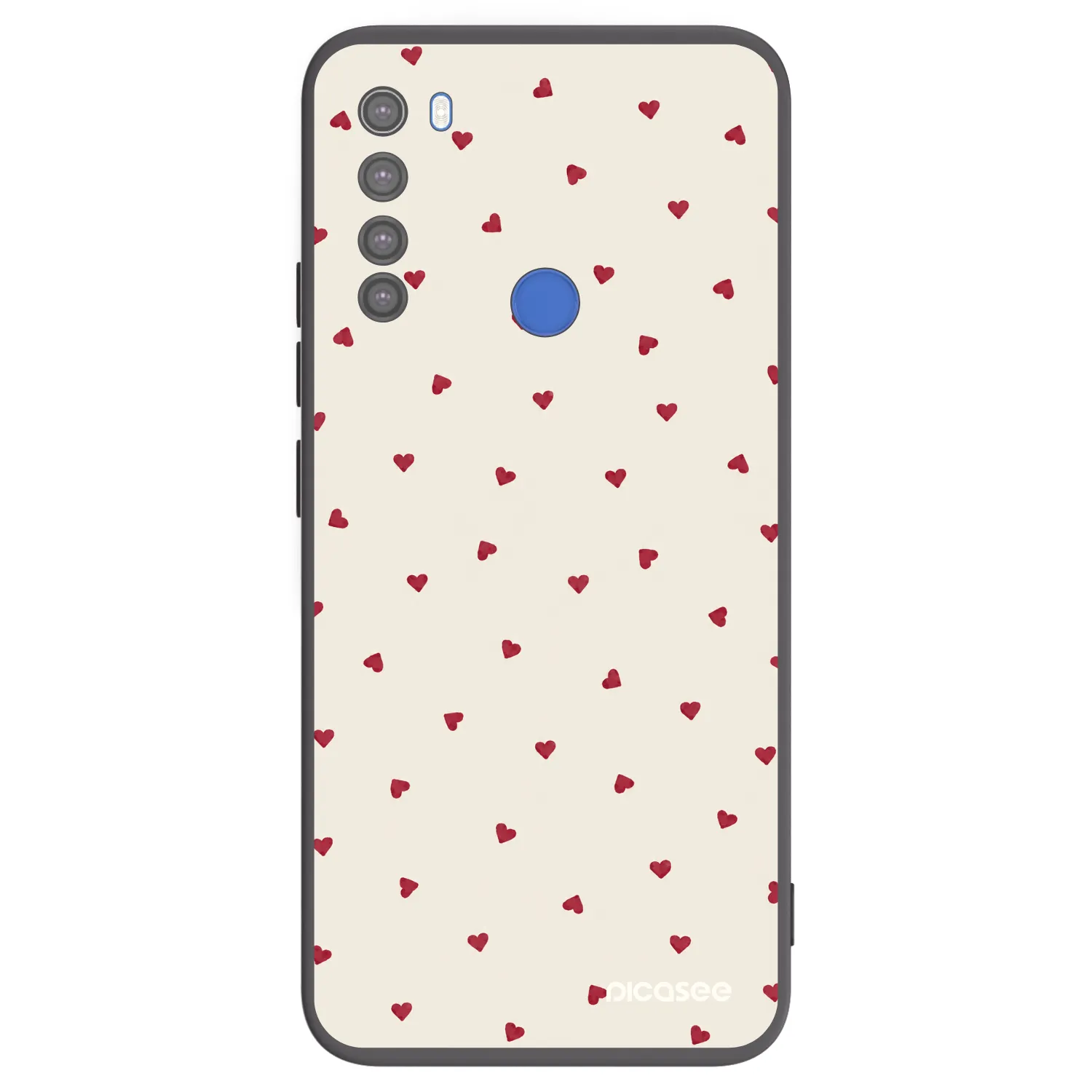 Picasee Μαύρη θήκη σιλικόνης για Xiaomi Redmi Note 8T - Little Love