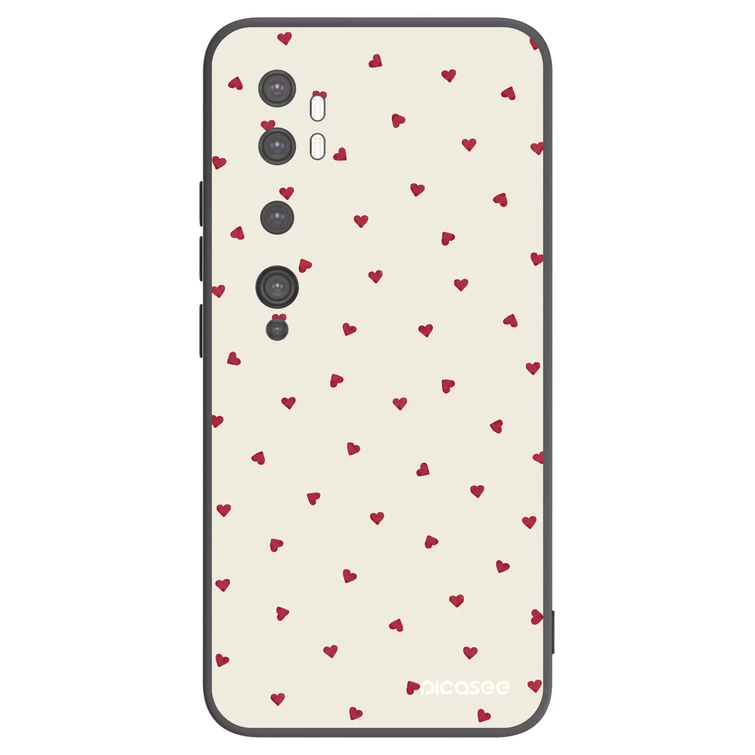Picasee Μαύρη θήκη σιλικόνης για Xiaomi Mi Note 10 (Pro) - Little Love