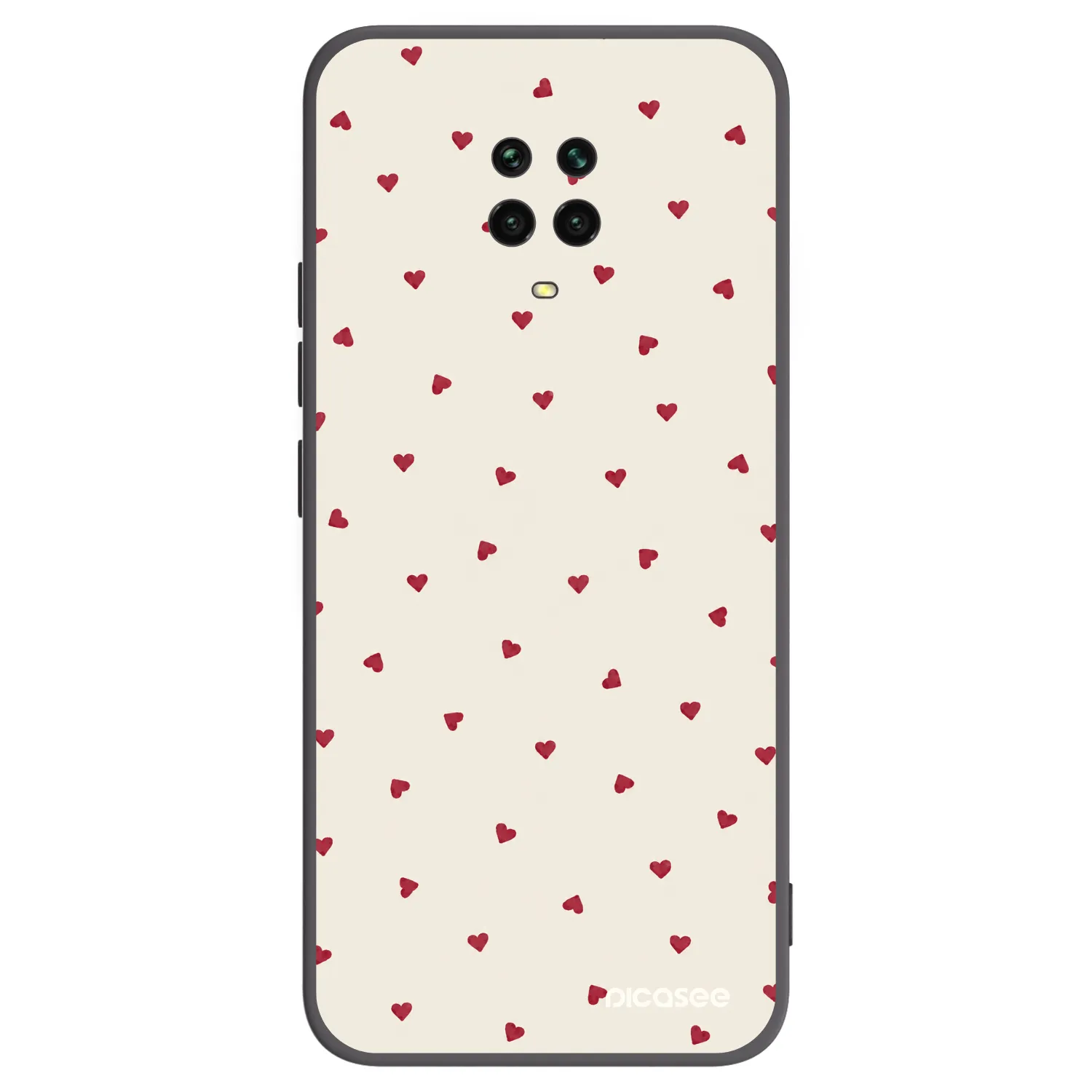 Picasee Μαύρη θήκη σιλικόνης για Xiaomi Redmi Note 9 Pro - Little Love
