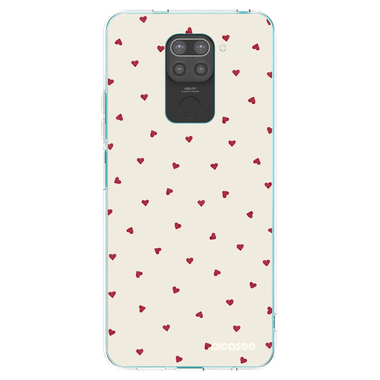 Picasee Μαύρη θήκη σιλικόνης για Xiaomi Redmi Note 9 - Little Love
