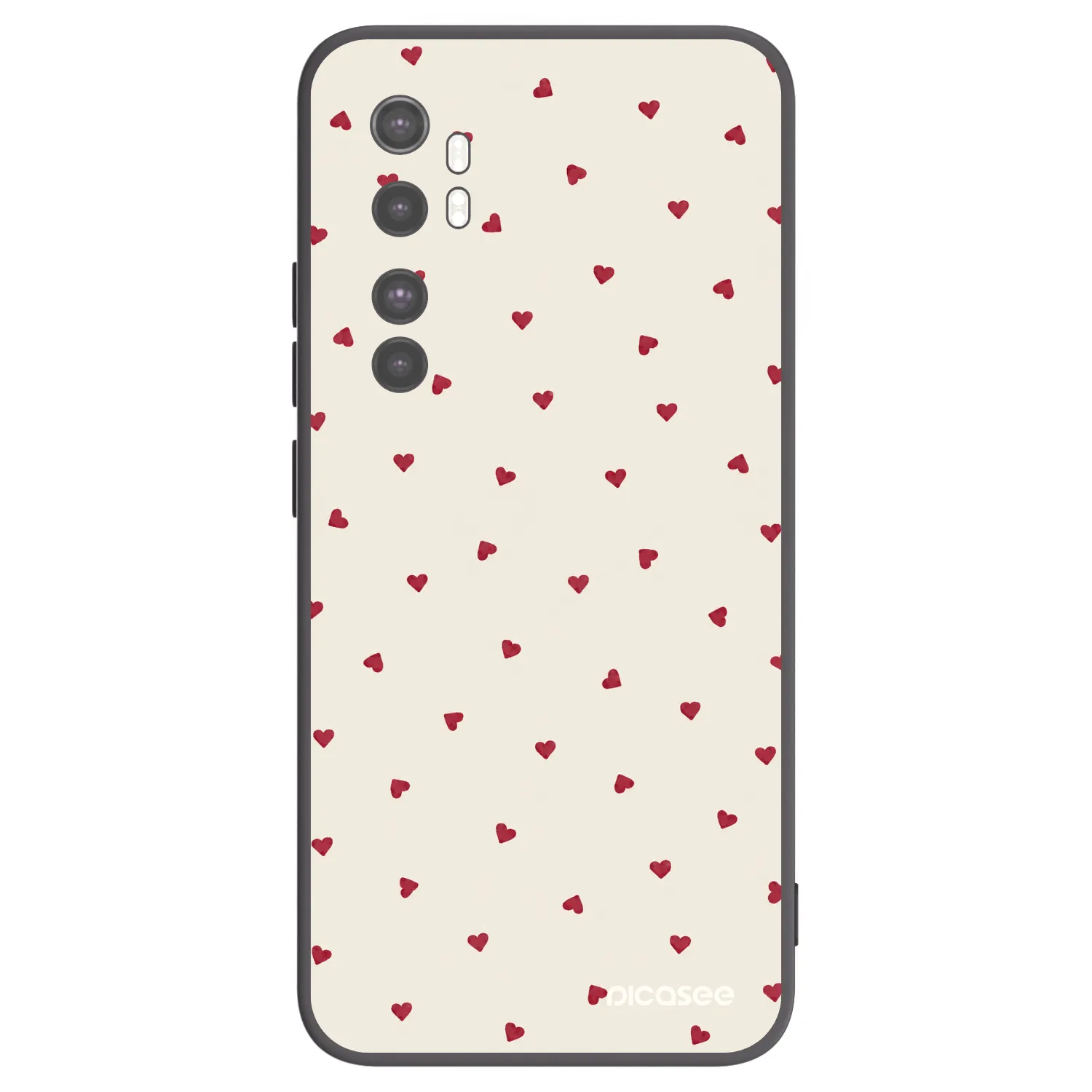 Picasee Μαύρη θήκη σιλικόνης για Xiaomi Mi Note 10 Lite - Little Love