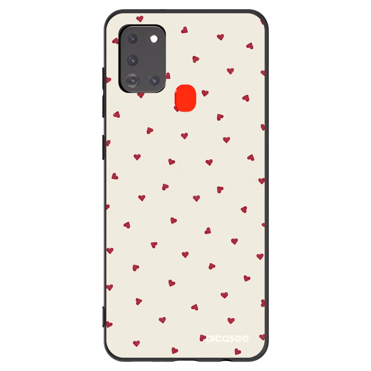 Picasee Μαύρη θήκη σιλικόνης για Samsung Galaxy A21s - Little Love