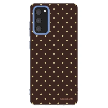 Picasee διαφανής θήκη σιλικόνης Samsung Galaxy S20 FE - Vanilla Dots & Chocolate