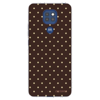 Picasee διαφανής θήκη σιλικόνης Motorola Moto G9 Play - Vanilla Dots & Chocolate