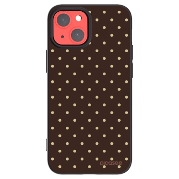 Picasee Μαύρη θήκη σιλικόνης για Apple iPhone 13 mini - Vanilla Dots & Chocolate