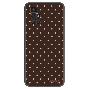 Picasee Μαύρη θήκη σιλικόνης για Xiaomi Redmi 10 - Vanilla Dots & Chocolate