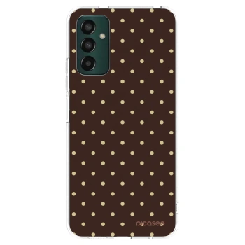 Picasee διαφανής θήκη σιλικόνης Samsung Galaxy M13 M135F - Vanilla Dots & Chocolate