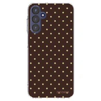 Picasee διαφανής θήκη σιλικόνης Samsung Galaxy A15 A155F 4G - Vanilla Dots & Chocolate