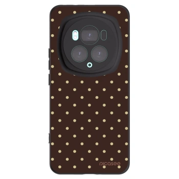 Picasee Μαύρη θήκη σιλικόνης για Honor Magic6 Pro - Vanilla Dots & Chocolate