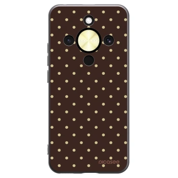 Picasee Μαύρη θήκη σιλικόνης για Honor Magic8 Lite 5G - Vanilla Dots & Chocolate