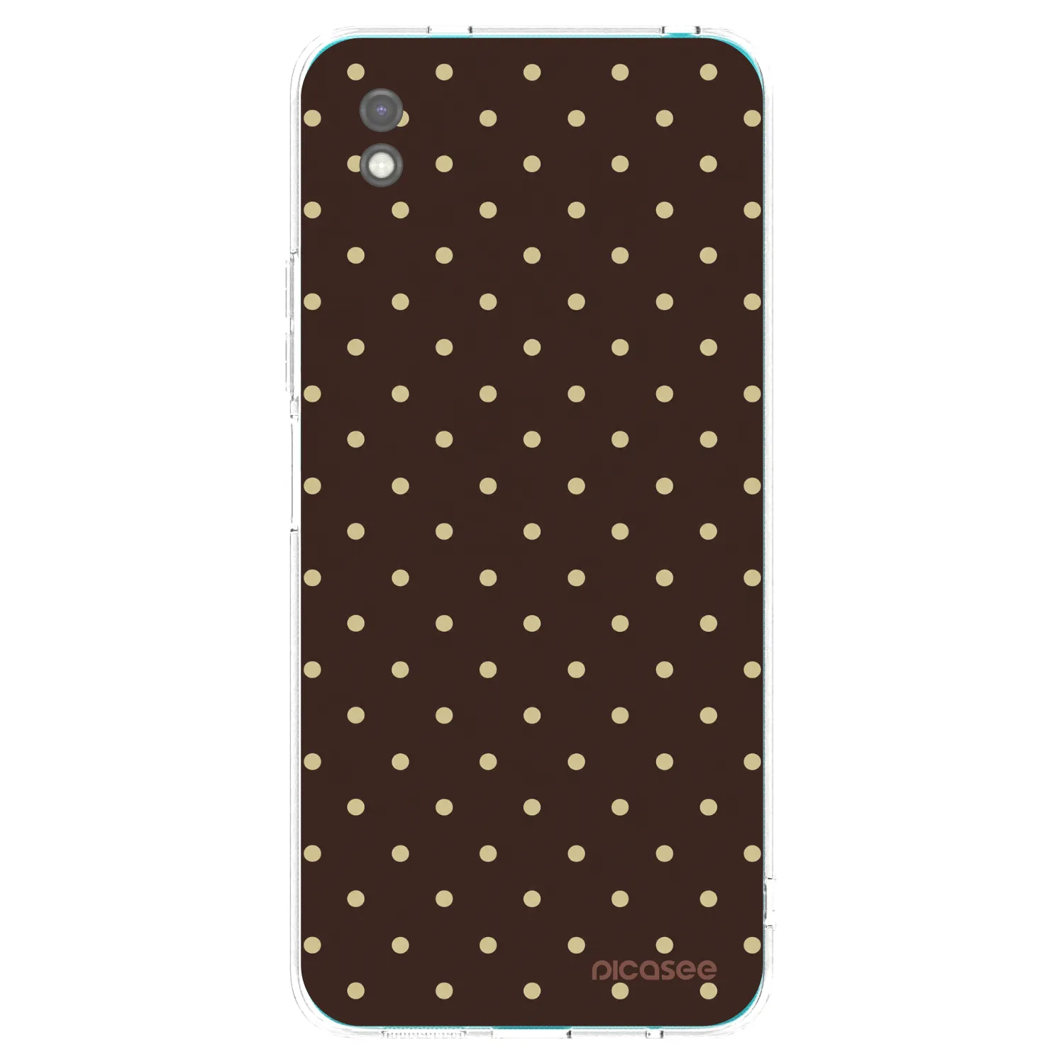 Picasee Μαύρη θήκη σιλικόνης για Xiaomi Redmi 9A - Vanilla Dots & Chocolate