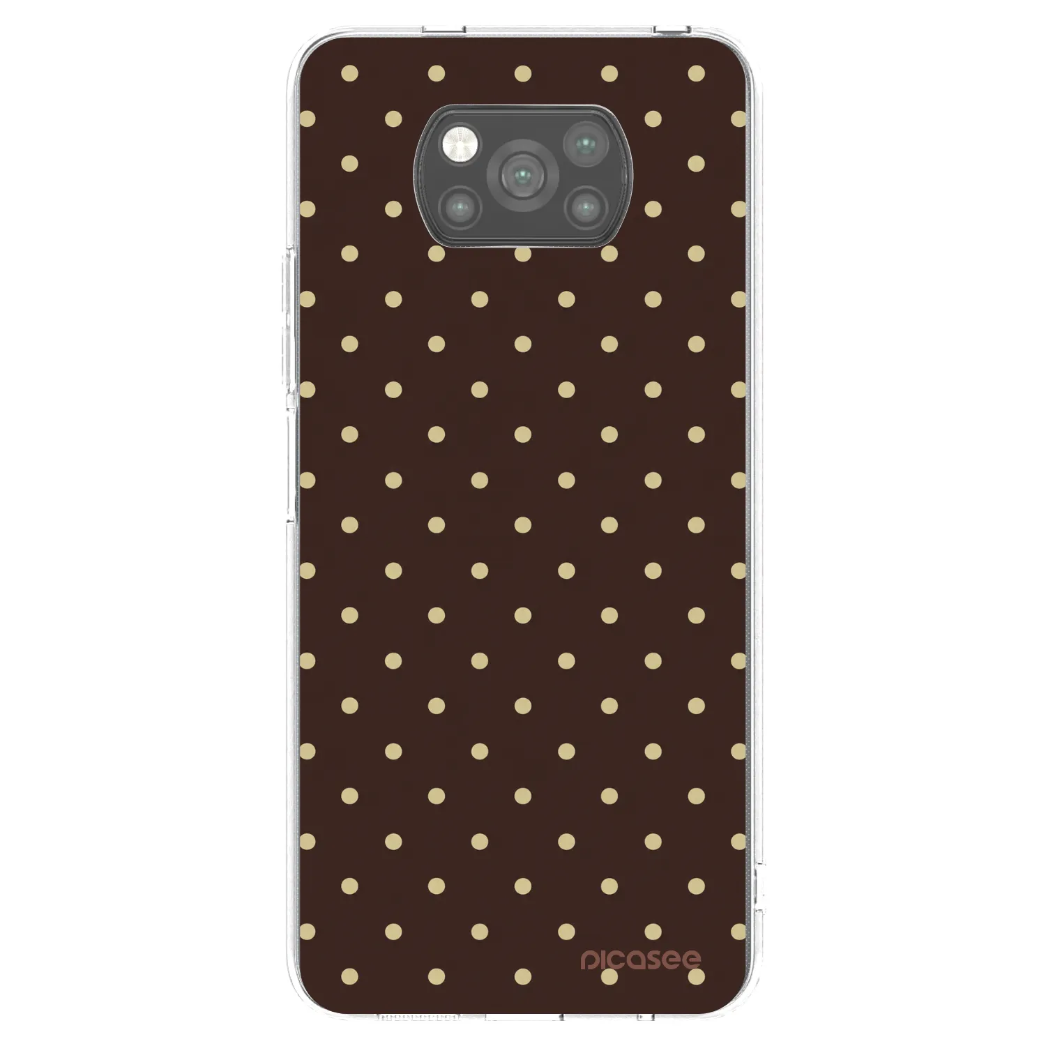 Picasee Μαύρη θήκη σιλικόνης για Xiaomi Poco X3 - Vanilla Dots & Chocolate