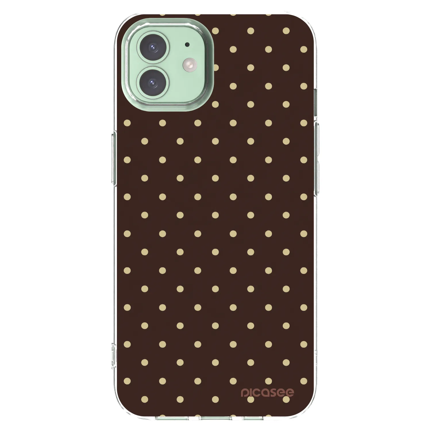 Picasee διαφανής θήκη σιλικόνης Apple iPhone 12 - Vanilla Dots & Chocolate