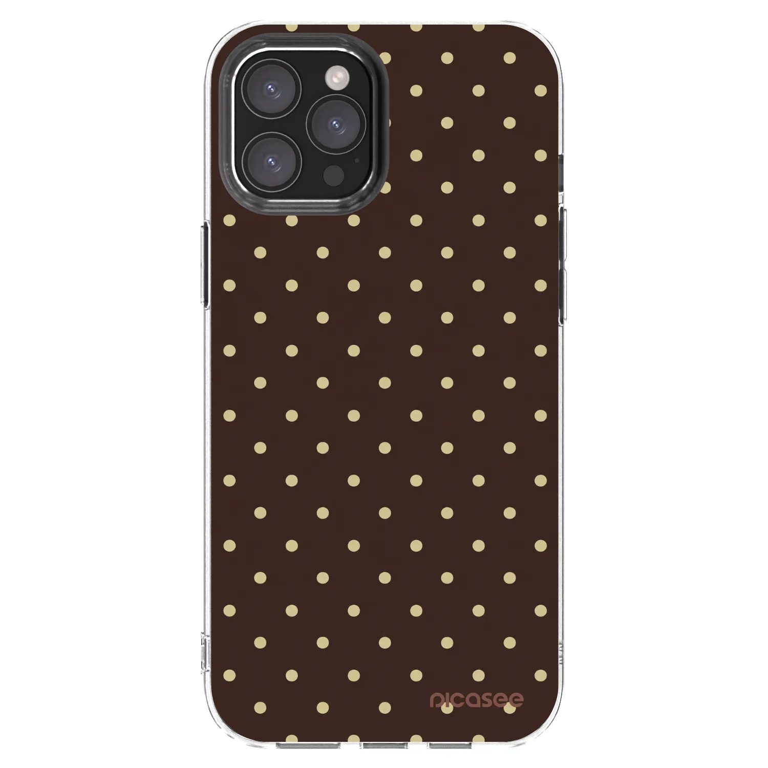 Picasee διαφανής θήκη σιλικόνης Apple iPhone 12 Pro Max - Vanilla Dots & Chocolate
