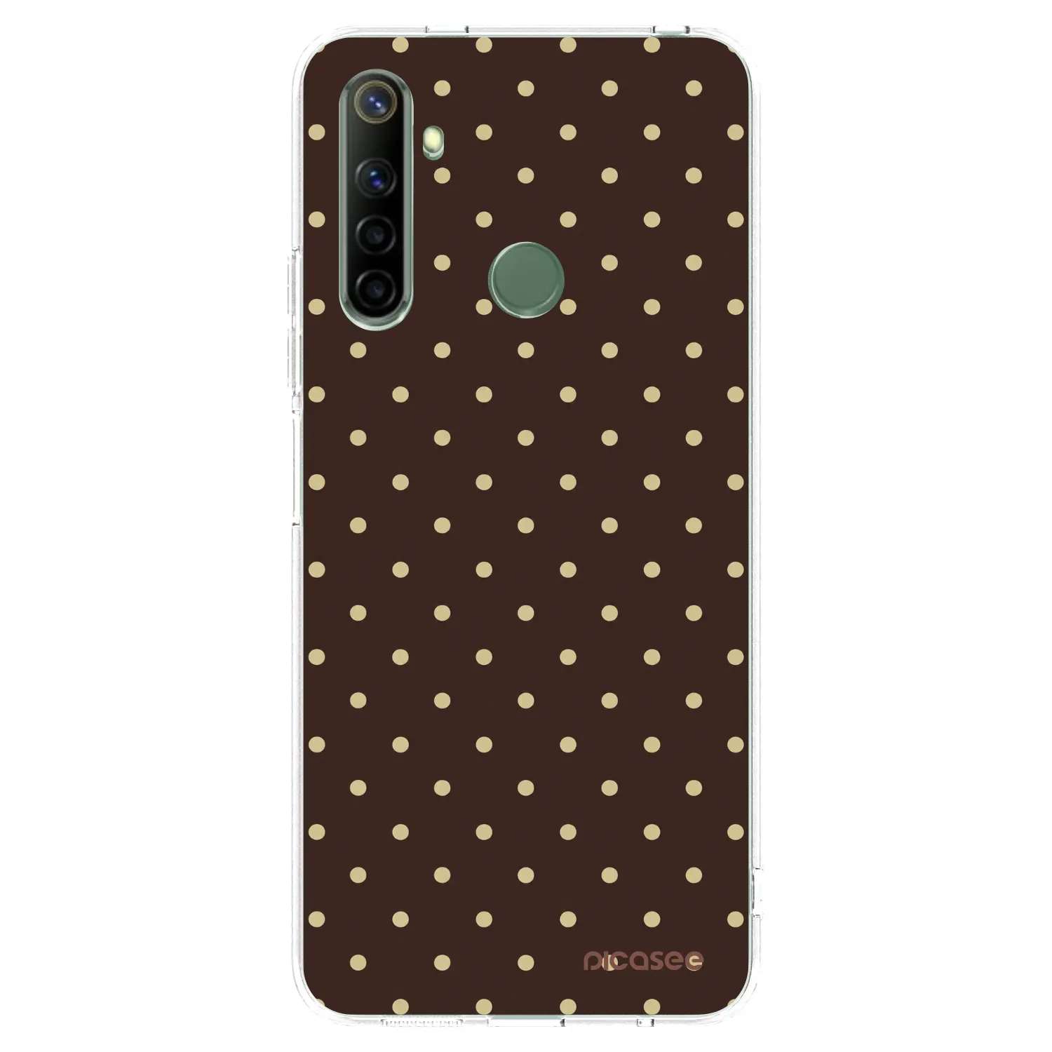 Picasee διαφανής θήκη σιλικόνης Realme 6i - Vanilla Dots & Chocolate