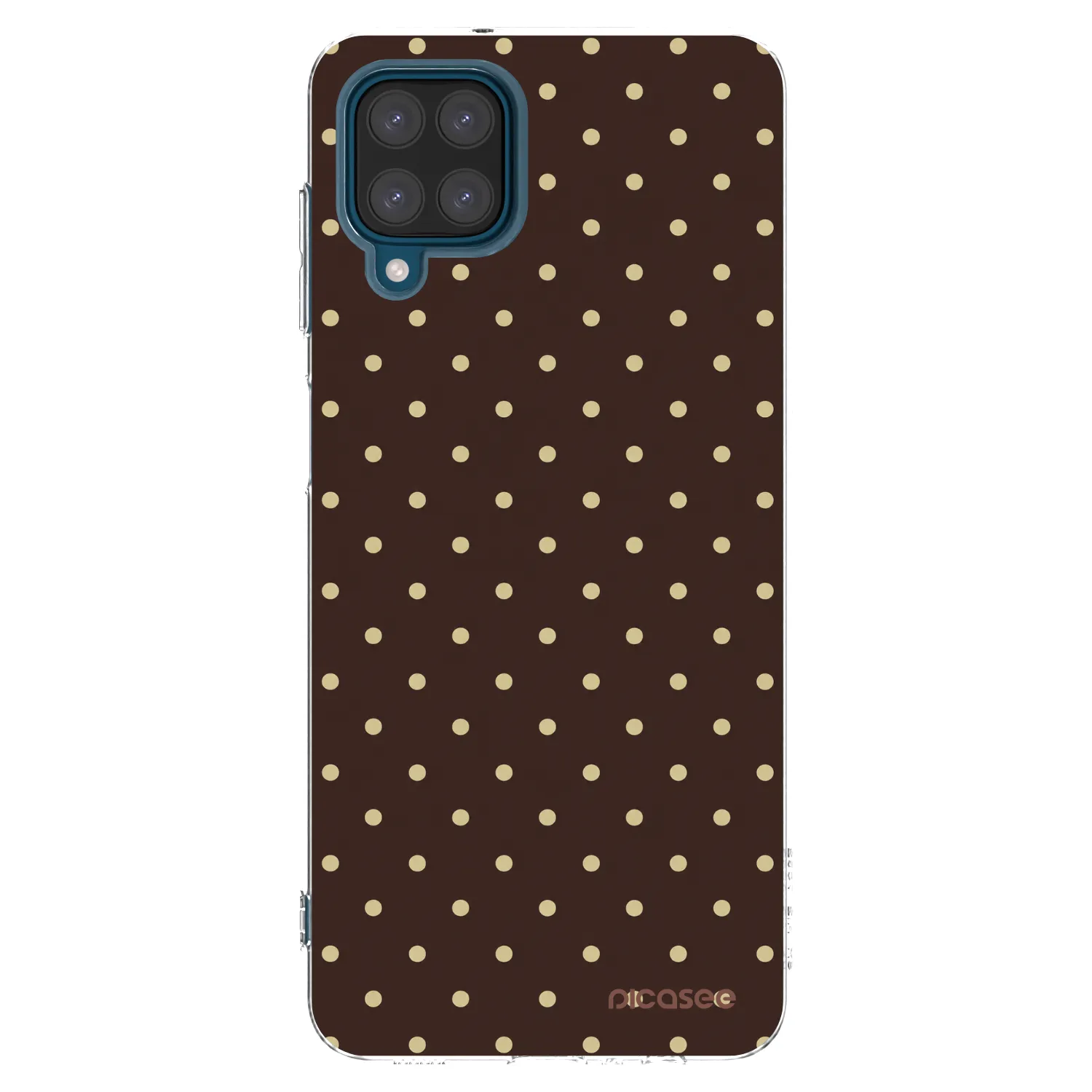 Picasee διαφανής θήκη σιλικόνης Samsung Galaxy A12 A125F - Vanilla Dots & Chocolate