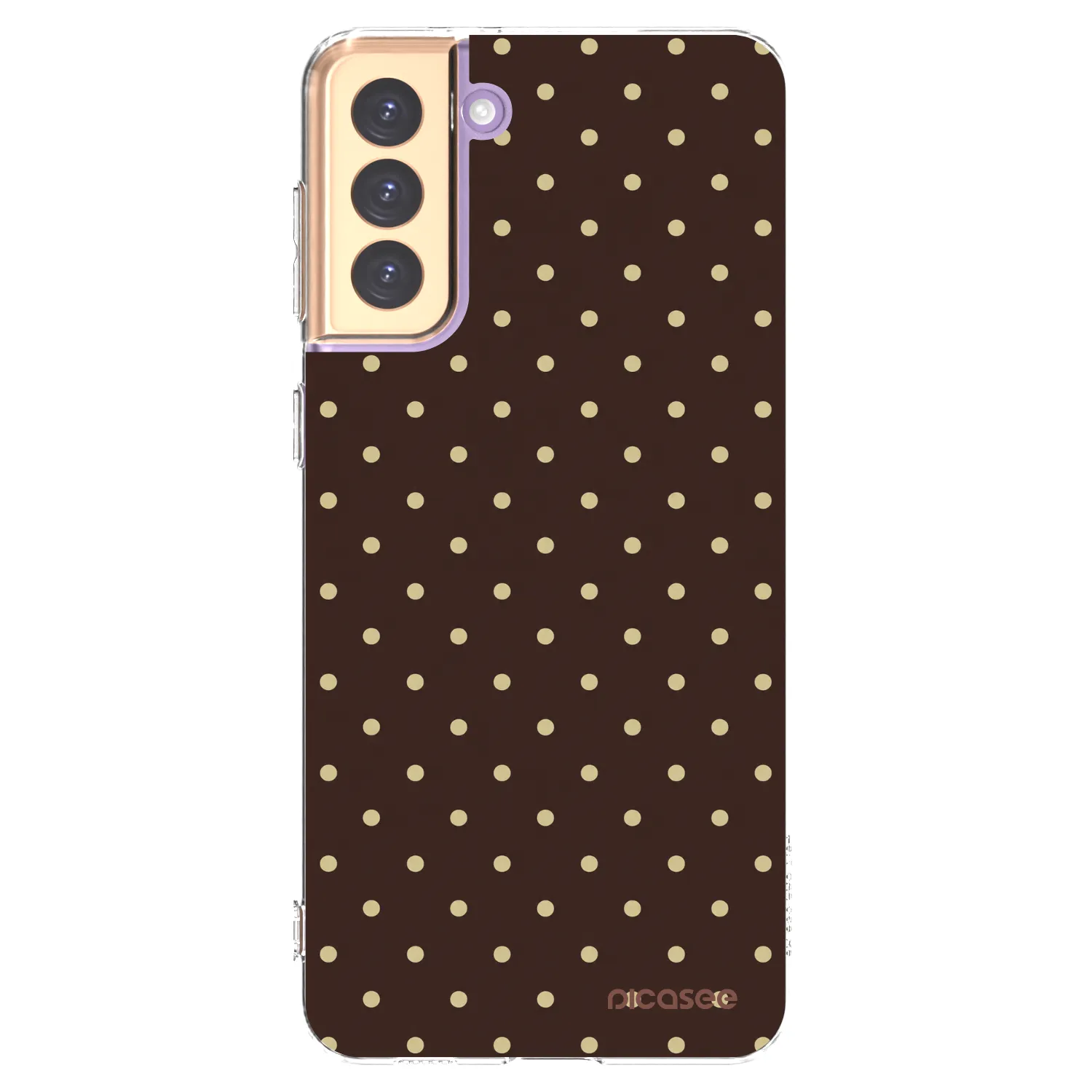 Picasee διαφανής θήκη σιλικόνης Samsung Galaxy S21+ 5G G996F - Vanilla Dots & Chocolate