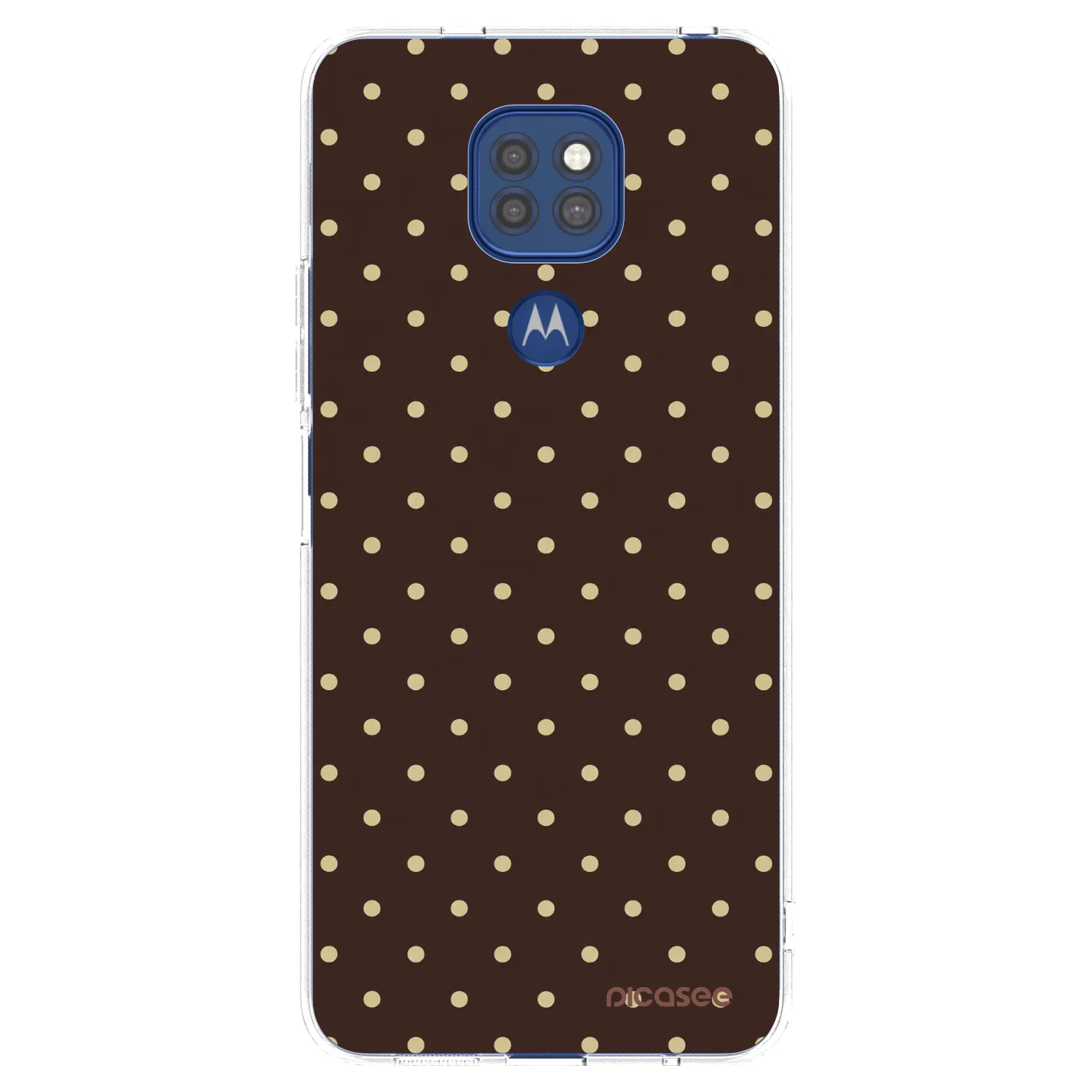 Picasee διαφανής θήκη σιλικόνης Motorola Moto G9 Play - Vanilla Dots & Chocolate