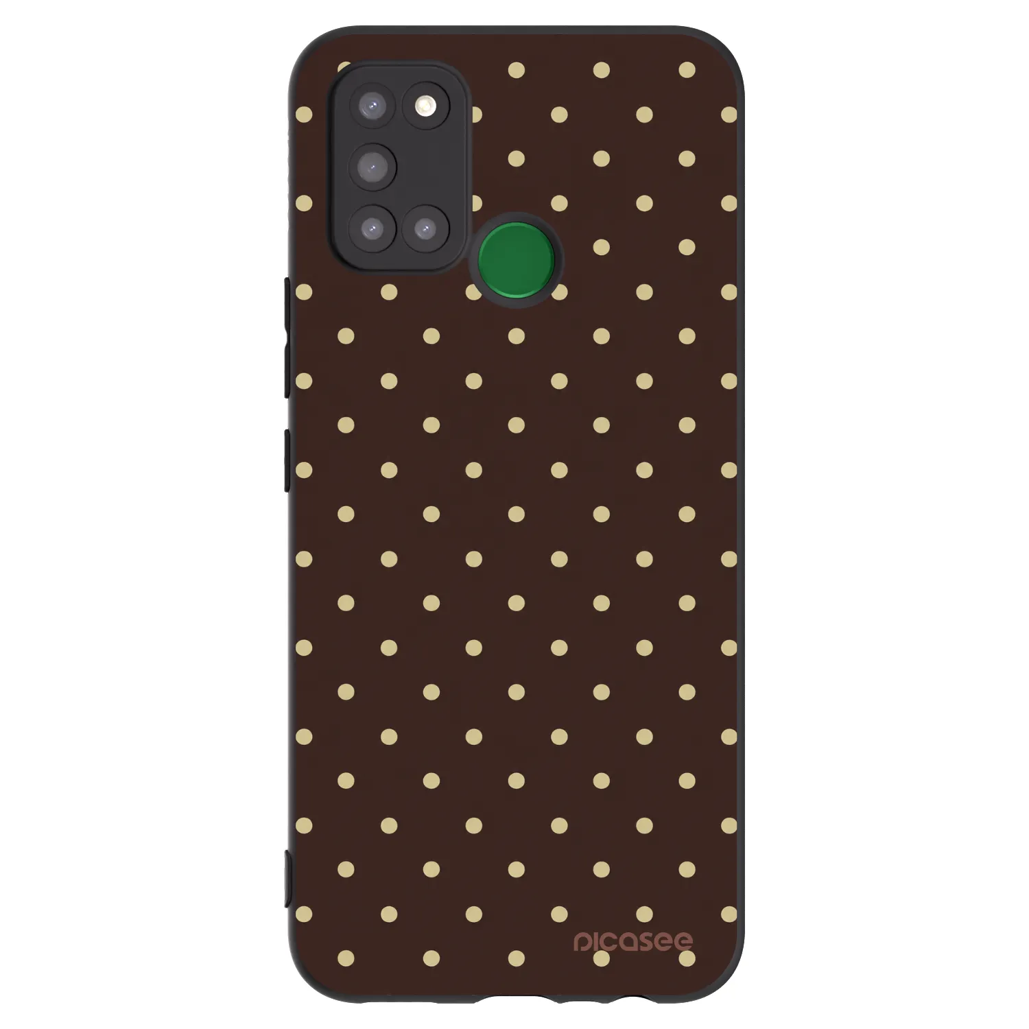 Picasee Μαύρη θήκη σιλικόνης για Realme 7i - Vanilla Dots & Chocolate