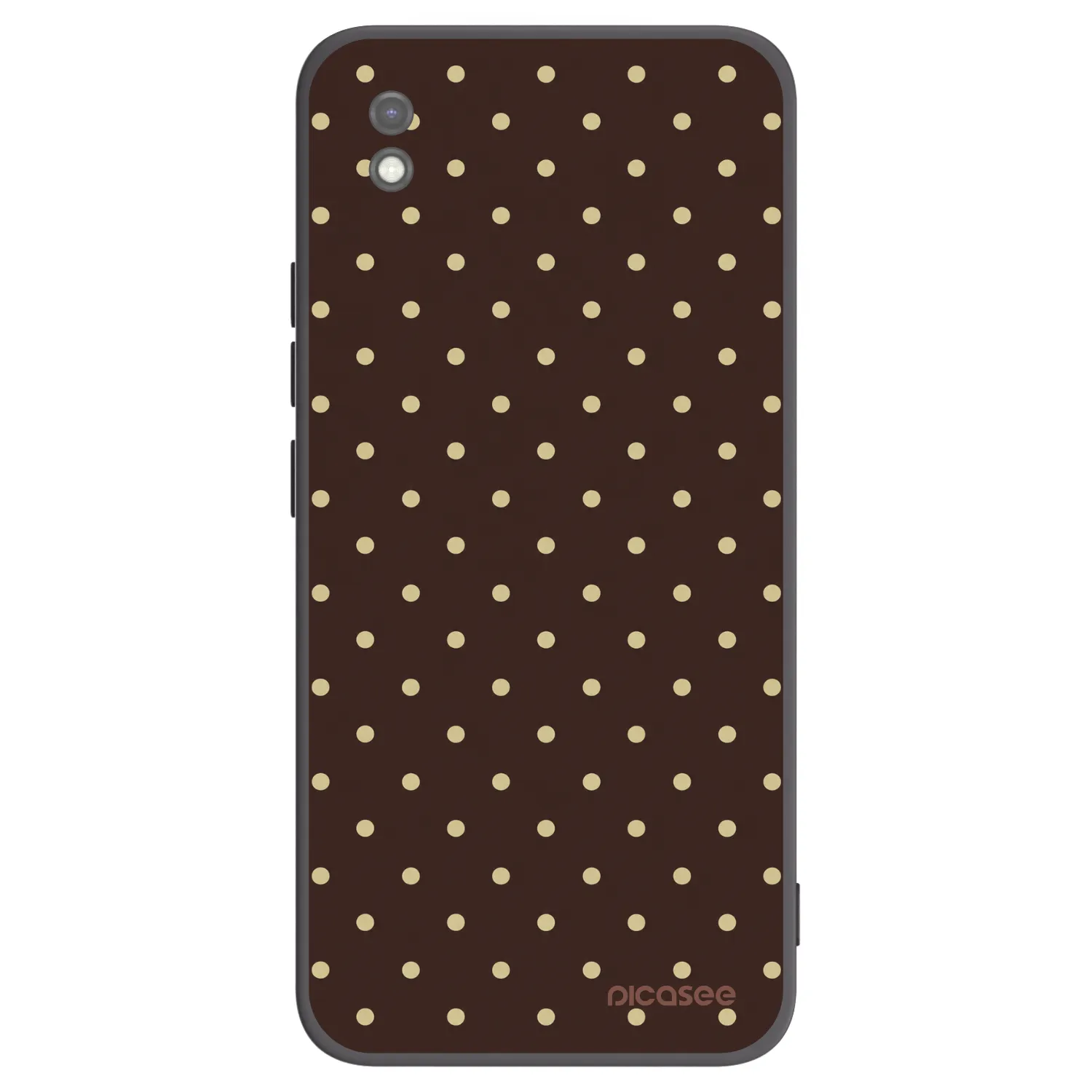 Picasee Μαύρη θήκη σιλικόνης για Xiaomi Redmi 9AT - Vanilla Dots & Chocolate