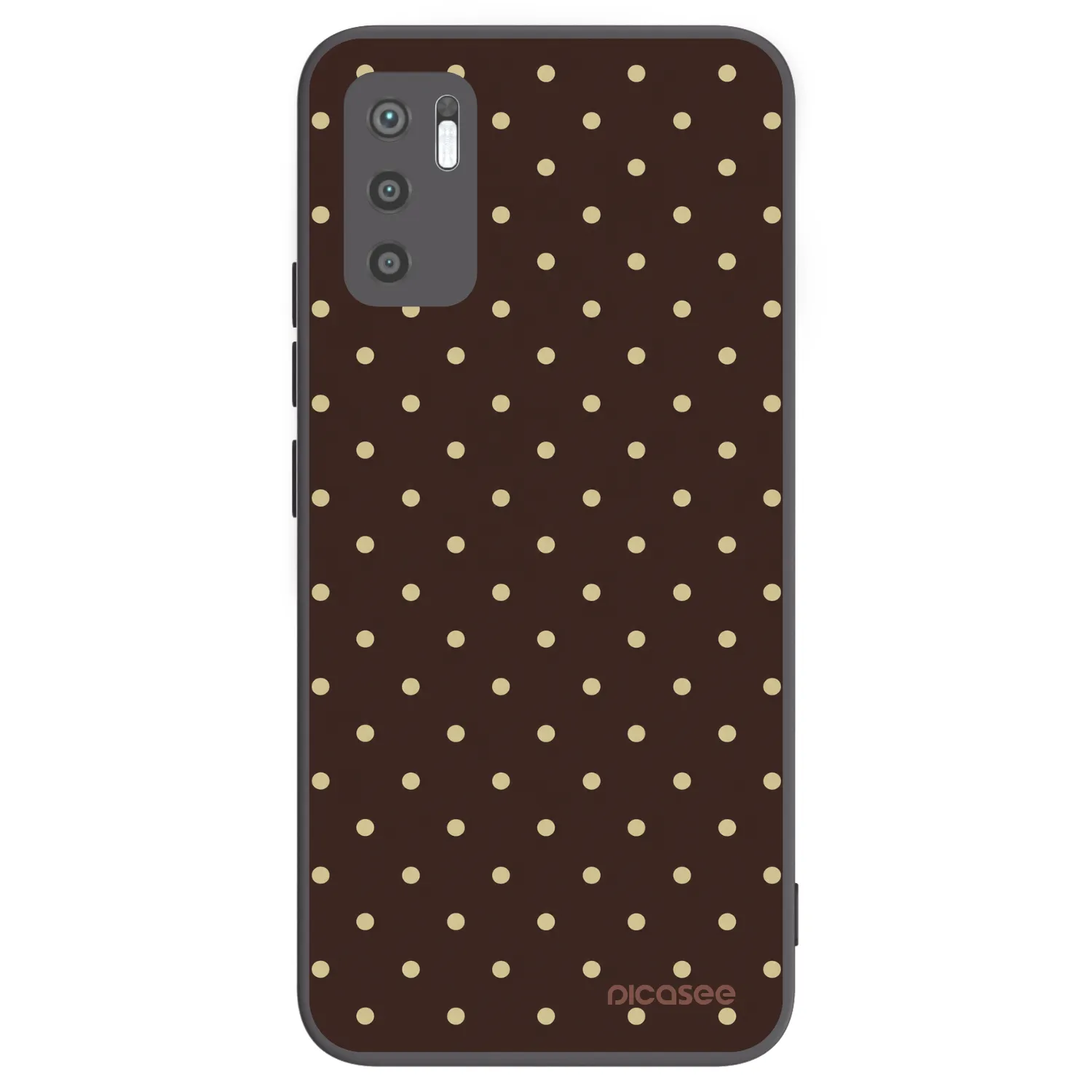 Picasee Μαύρη θήκη σιλικόνης για Xiaomi Redmi Note 10 5G - Vanilla Dots & Chocolate