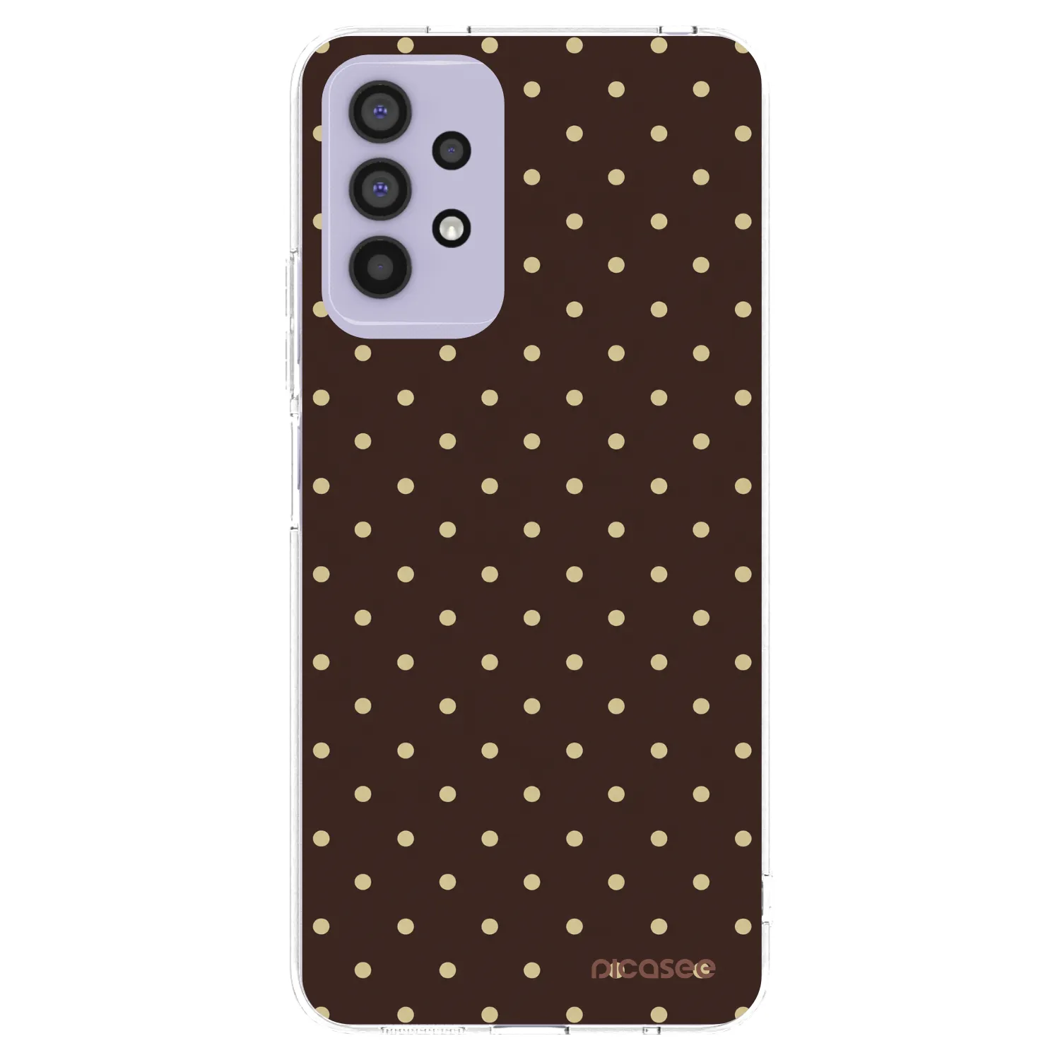 Picasee διαφανής θήκη σιλικόνης Samsung Galaxy A32 4G SM-A325F - Vanilla Dots & Chocolate