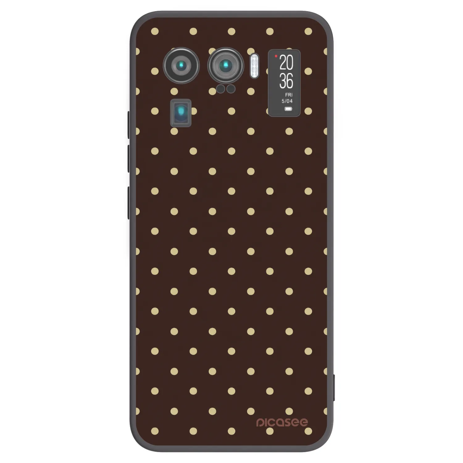 Picasee Μαύρη θήκη σιλικόνης για Xiaomi Mi 11 Ultra - Vanilla Dots & Chocolate