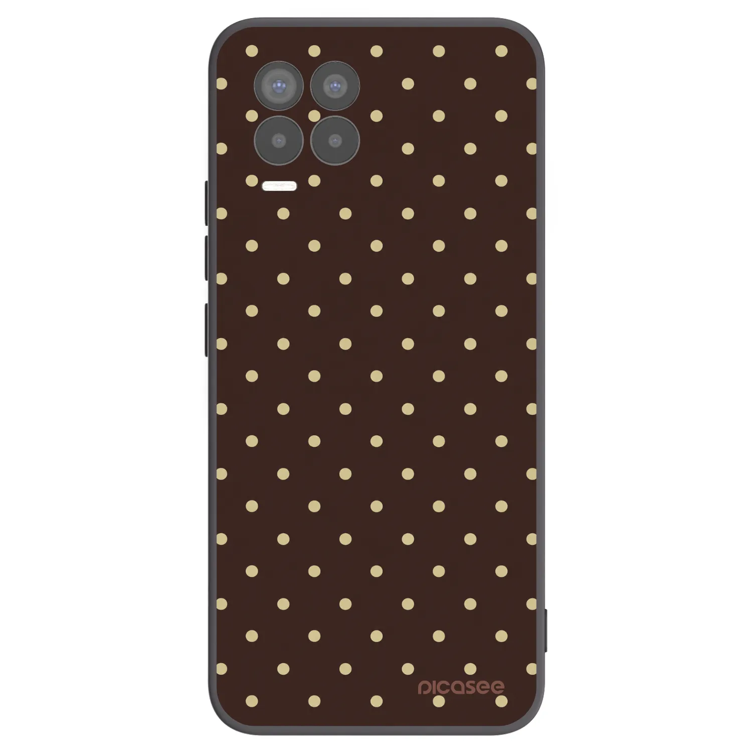Picasee Μαύρη θήκη σιλικόνης για Realme 8 4G - Vanilla Dots & Chocolate