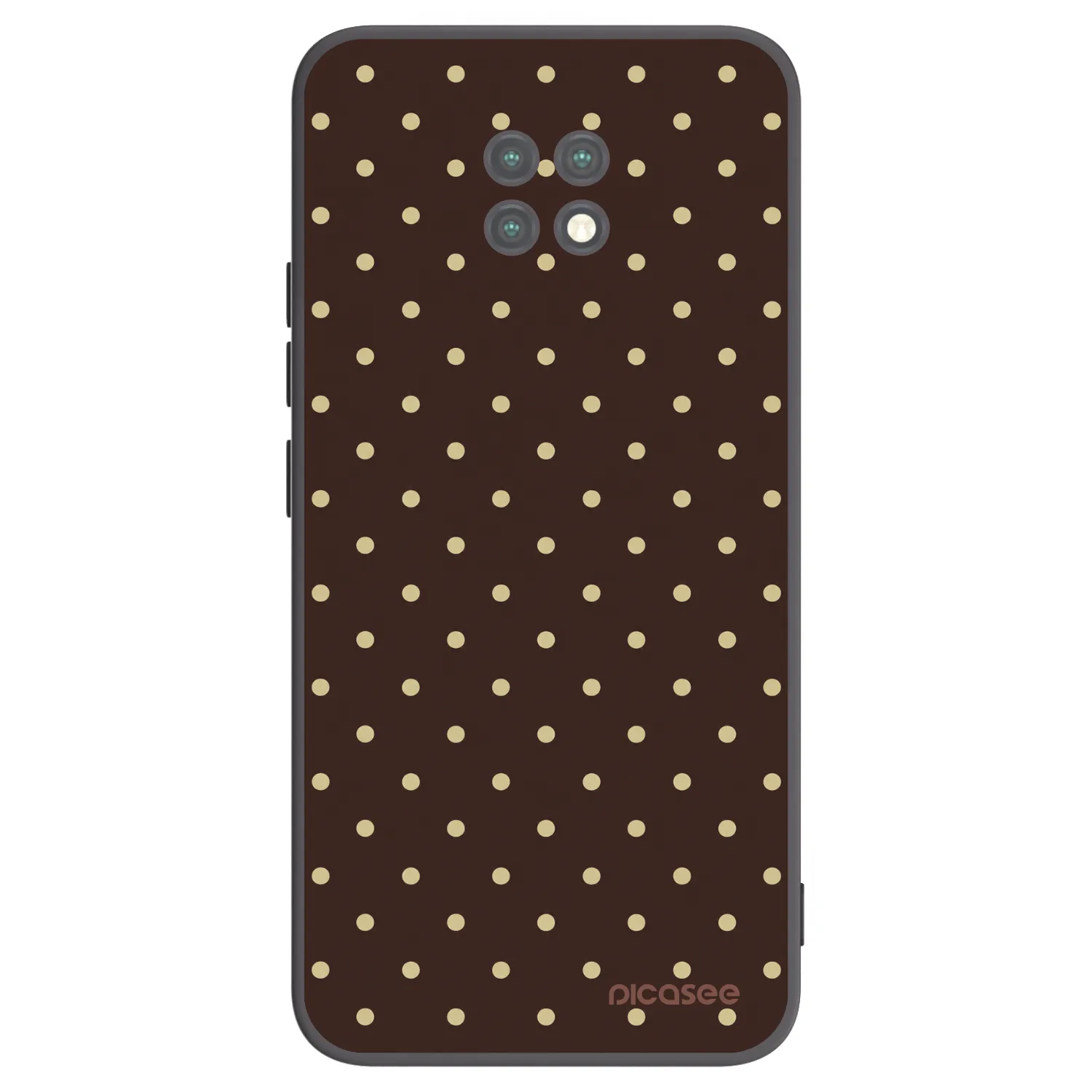 Picasee Μαύρη θήκη σιλικόνης για Xiaomi Redmi Note 9T - Vanilla Dots & Chocolate