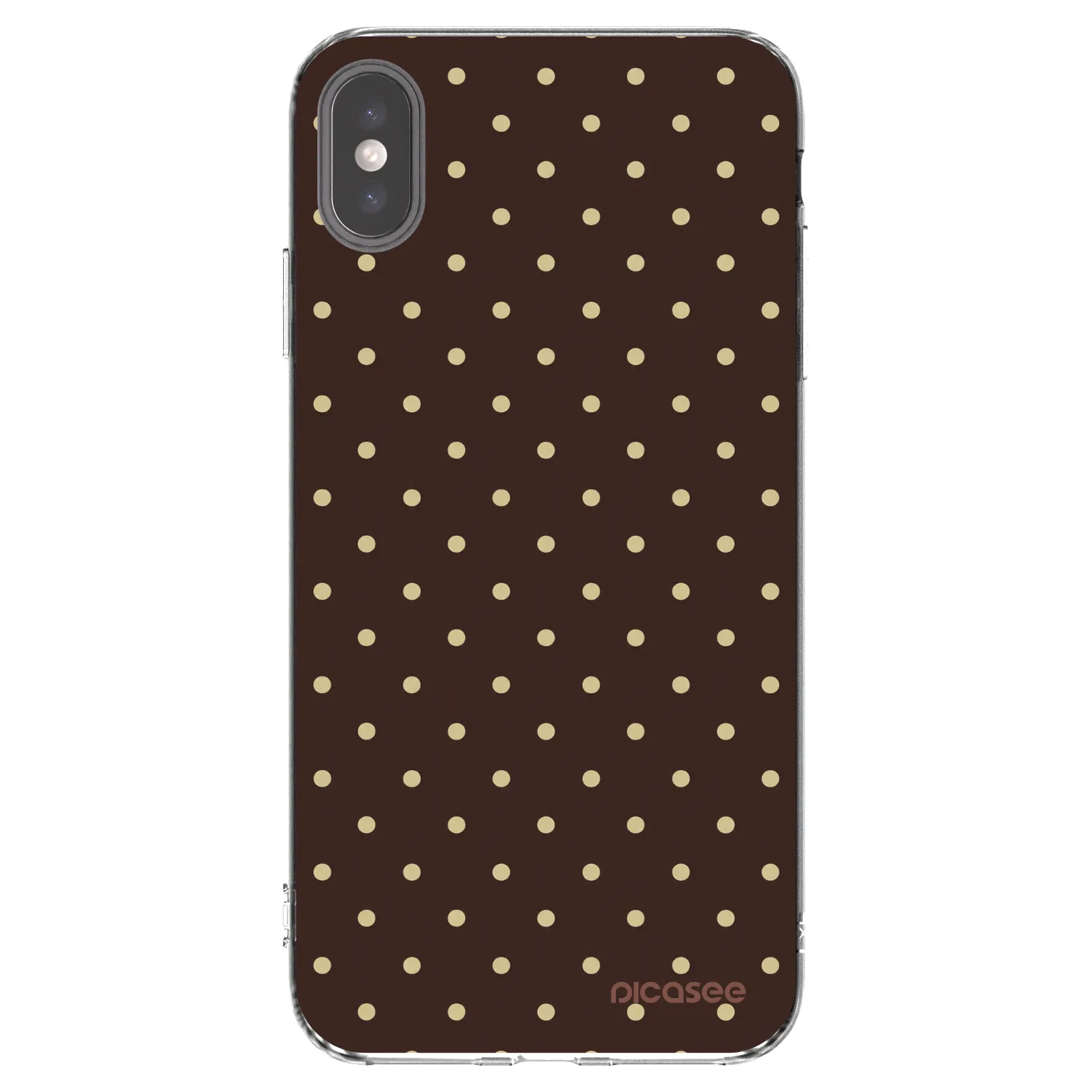Picasee διαφανής θήκη σιλικόνης Apple iPhone XS Max - Vanilla Dots & Chocolate