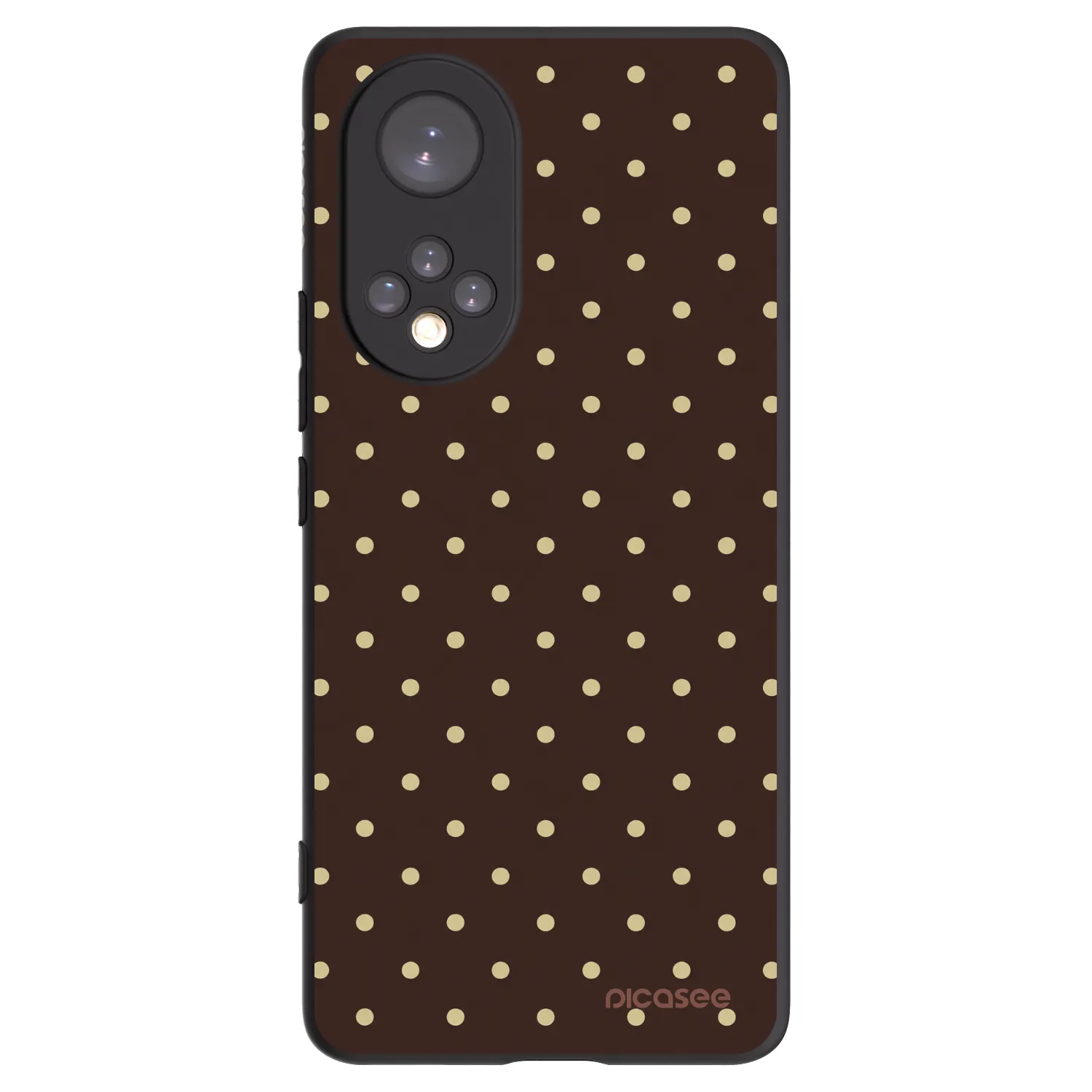 Picasee Μαύρη θήκη σιλικόνης για Honor 50 5G - Vanilla Dots & Chocolate